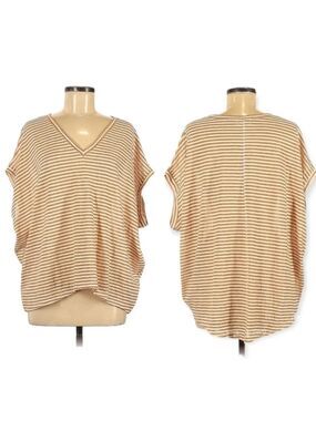 TALULAH Striped Oversized V-Neck Tee M